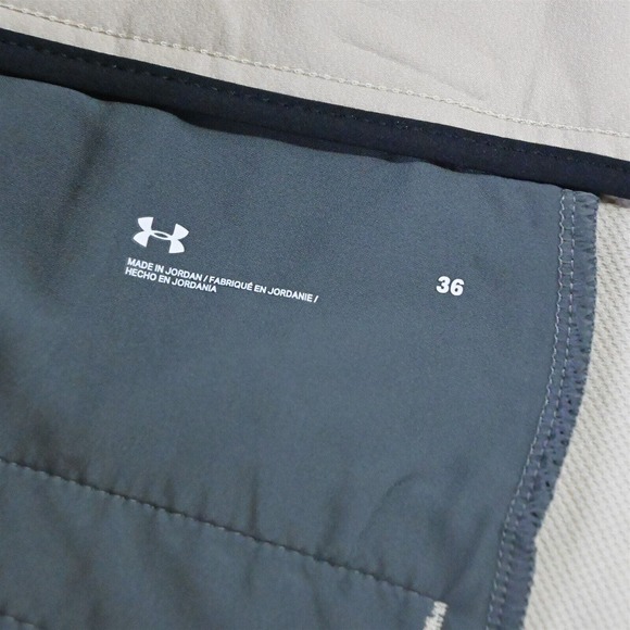 Under armour 36 x 10" Khaki 1350071 UA Tech‎ Heat Gear Golf Shorts - Picture 3 of 5